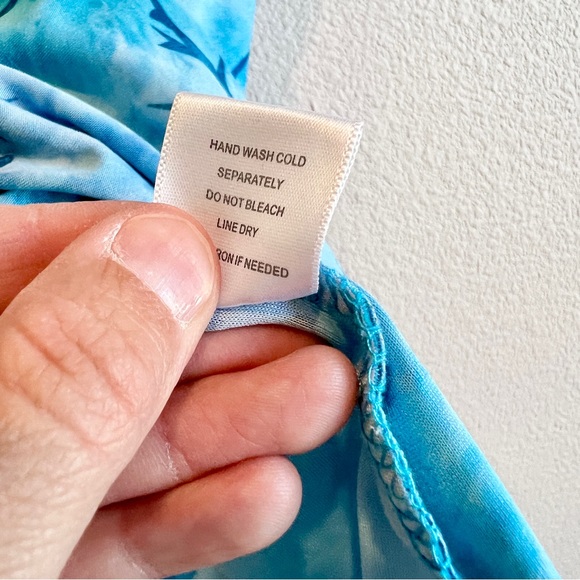 Sami & Jo Womens L Blue Floral Cowl Neck Sleeveless Top Fairy Whimsigoth Y2K - Picture 6 of 9